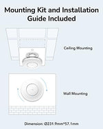 Cudy AC1200 gigabit RJ45 access point packaging contents including the main device and mounting kit