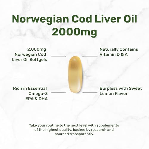 Supplement facts panel on Deal Supplement cod liver oil showing vitamin A and vitamin D3 levels.