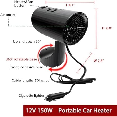 Fidensis 2 in 1 car heating and cooling fan mode switch detail