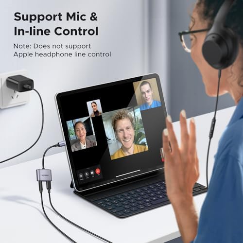 UGREEN USB C to 3.5mm Headphone and Charger Adapter 2 in 1 Type C to Aux Audio Jack with PD 3.0 60W Fast Charging Dongle Compatible with S25 Ultra iPad Pro Switch 2 - Image 8