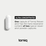 Toniiq high potency resveratrol capsules packaging top view