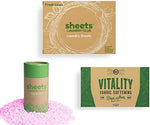 Eco-friendly liquidless laundry detergent sheets 50 pack box for 100 loads.