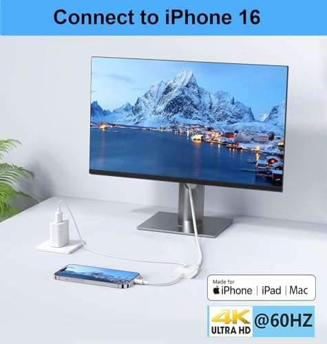 Side view of Wahbite 4K 60Hz USB-C to HDMI converter
