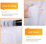 Fomcet 10x8 feet double layer polyester tulle curtain close up on rod pocket