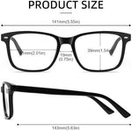 Blue light blocking myopia spectacles in transparent frame finish