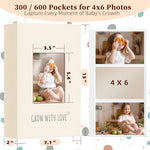 Vienrose kids memory book open page showing clear slip in picture pockets