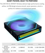 Lian Li internal computer chassis cooling fan layout utilizing L-Connect 3 software control interface.