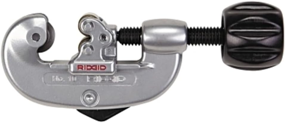 RIDGID 32910 Tubing Cutter showing fold-away reamer and cutting wheel