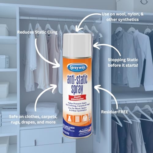 Sprayway six ounce static shock protection spray safe for computers and electronics