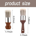 Two styles of Delphinus ergonomic leather furniture cleaning brushes displayed together