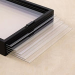 Guanshiya natural wood frame back panel showing secure closure tabs for the DIY family night artwork.