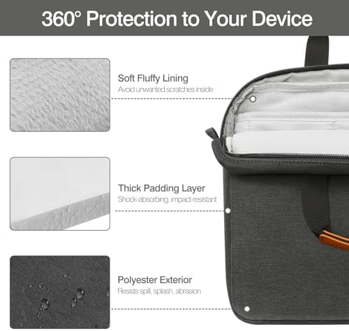 MoKo universal tablet sleeve dual pocket storage organizing charger and cables