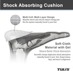 Side profile of Tuli's regular size gel heel cups showing thickness