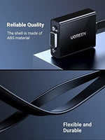 Close-up of the compact and lightweight UGREEN electronic adapter body illustrating its portable design for travel.