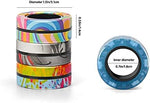 Three piece magnetic fidget ring set stacked vertically