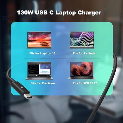 POWJDWZ replacement fast charging adapter shown alongside the detachable AC power cord