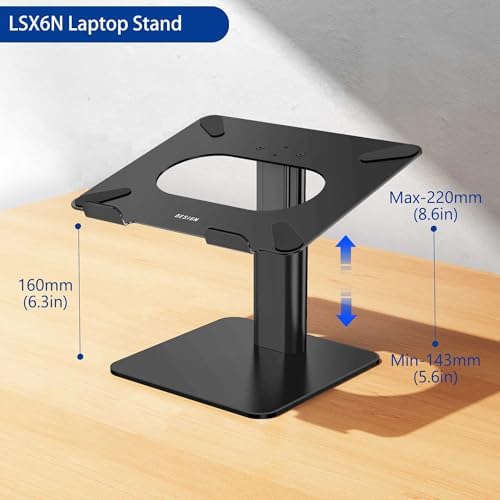 Ergonomic laptop holder with open design for optimal cooling ventilation and airflow