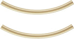 Adabele sterling silver curved noodle beads side profile
