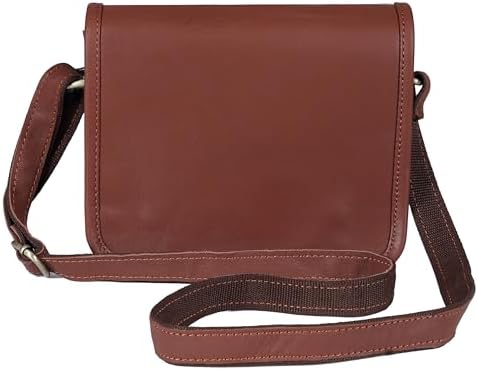 Cuero Leather Satchel Chic Crossbody Shoulder Sleek Sling Bag side profile