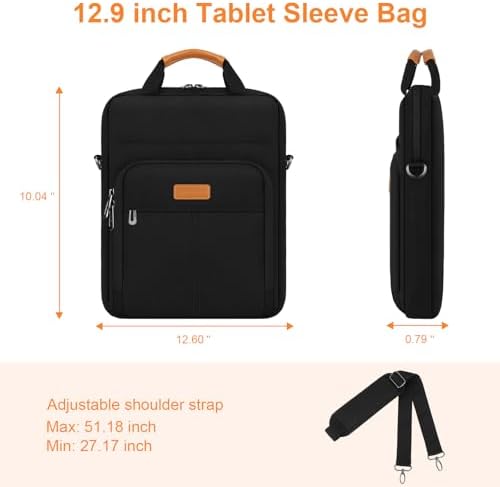 Mosiso 12.9 inch Tablet Sleeve Bag open compartments