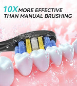 Black soft bristle ultrasonic toothbrush heads for HEYAXA dental combo set