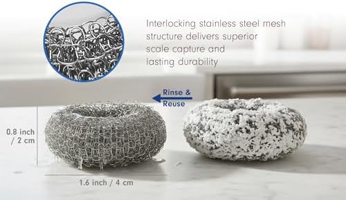 Close up of the durable woven wire pattern on the Tredoni reusable kettle descaling ring accessory.