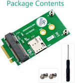 Mustpoint M.2 Key B to Mini PCI-E Adapter angled product perspective