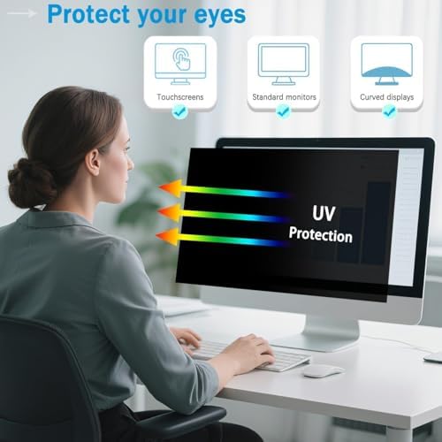 Twugs anti glare monitor filter dimensions showing width and height details