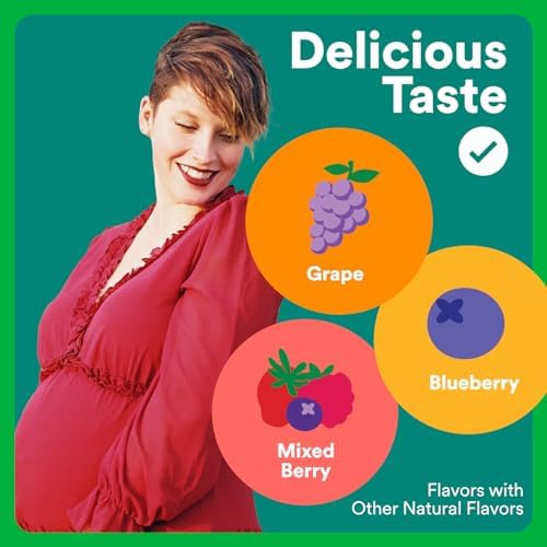 Close up of SmartyPants prenatal gummy texture and color