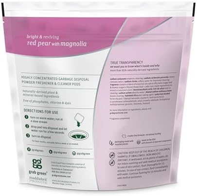 Close up of Grab Green 12 count disposal cleaner pouch.