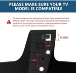 Sleek tabletop television feet highlighting the integrated anti slip foam padding on the base.