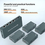 Steetek high definition multi display transmitter showing cooling vents and power input port