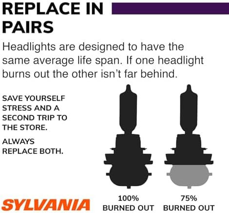 Close up view of the dual halogen bulbs showcasing the robust tungsten filament design for enhanced night driving visibility.