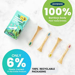 Ponpace bamboo toothbrush head clicking onto a Philips Sonicare for Kids handle