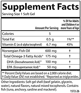 Side angle view of Carlson Kids Chewable DHA 180 count container illustrating clean child safe packaging