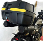 Marsrut adventure motorcycle document holder showing internal storage capacity for gloves and raincoats