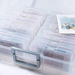 Side view of Novelinks 16-case photo organizer set