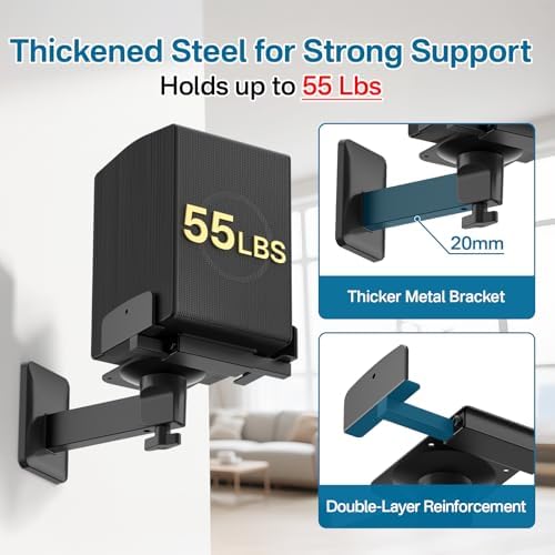 Close up view of the anti slip protective pads and bottom securing screws on the shelf bracket