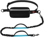 Arcolma heavy duty bungee leash displaying the shock absorbing stretch functionality.