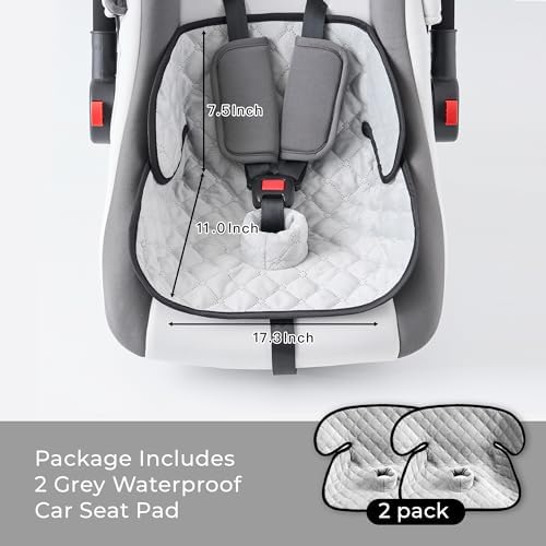 Two pack grey waterproof seat protectors for toddlers
