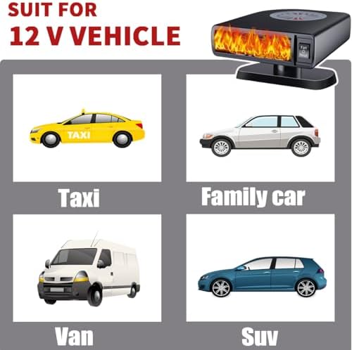 Compact dashboard heater operating inside a vehicle cabin