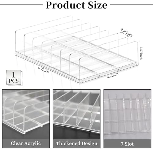 Clear acrylic DVD holder with multiple slots showcasing premium durable material