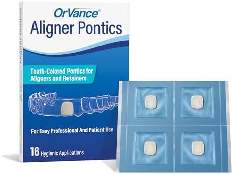 OrVance Aligner Pontics - Original (Medium) Shade (16 Count) | Temporary Tooth Replacement for Invisalign, Aligner Trays and Clear Retainers During Orthodontic Treatment - Image 3
