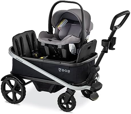 BOB Gear Renegade Wagon Infant Car Seat Adapter attached to wagon