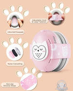 Lilian & Gema 2-in-1 baby earmuffs with comfortable stretchy band