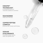 Clear anti aging serum liquid in a dropper bottle for easy daily application