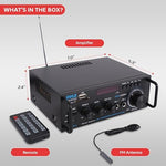 Pyle wireless sound mixer product packaging layout with authentic USA imported product seals