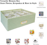 Side view of Sprsthai linen storage box with label
