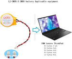 Full overview layout of the replacement internal time tracking battery with wire leads extended