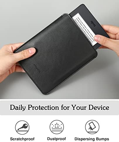 MoKo PU leather Kindle case being placed into a bag